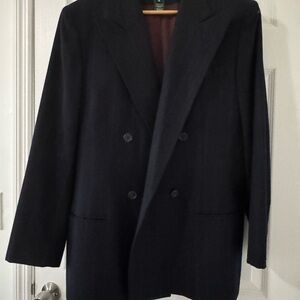 Ralph Lauren Navy Blazer with Burgundy Lining